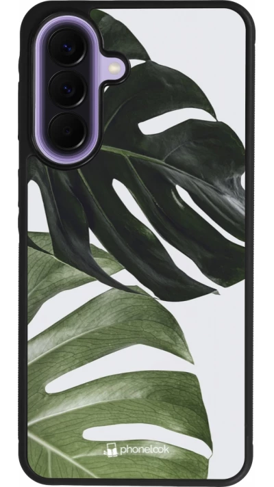 Samsung Galaxy A57 5G Case Hülle - Silikon schwarz Monstera Plant
