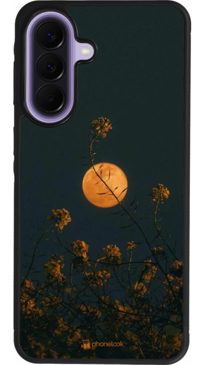 Samsung Galaxy A57 5G Case Hülle - Silikon schwarz Moon Flowers