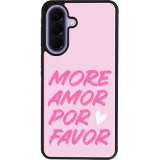 Samsung Galaxy A57 5G Case Hülle - Silikon schwarz More amor porfavor