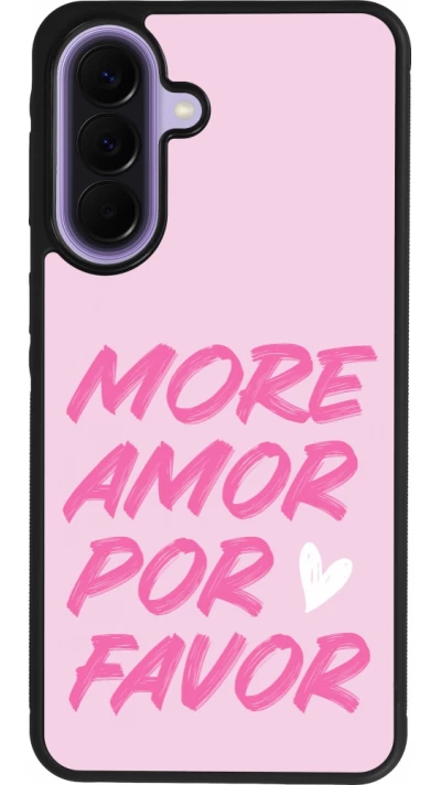 Samsung Galaxy A57 5G Case Hülle - Silikon schwarz More amor porfavor