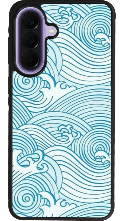 Samsung Galaxy A57 5G Case Hülle - Silikon schwarz Ocean Waves