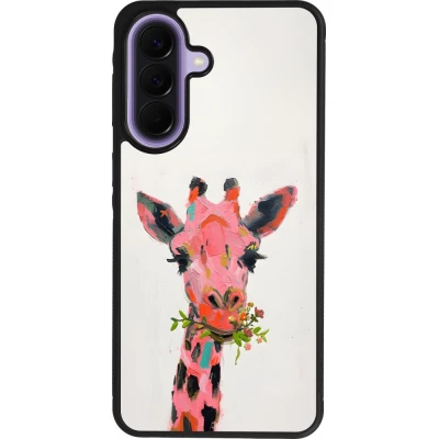 Coque Samsung Galaxy A57 5G - Silicone rigide noir Pink Girafe Paint