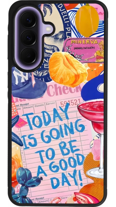 Samsung Galaxy A57 5G Case Hülle - Silikon schwarz Preppy Today is Going to be a good day