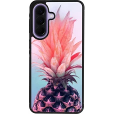 Coque Samsung Galaxy A57 5G - Silicone rigide noir Purple Pink Pineapple