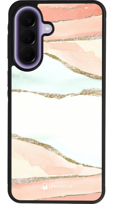 Samsung Galaxy A57 5G Case Hülle - Silikon schwarz Shimmering Orange