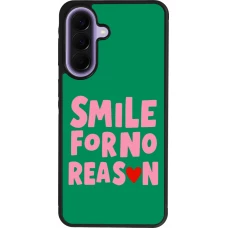 Coque Samsung Galaxy A57 5G - Silicone rigide noir Smile for no reason 2026