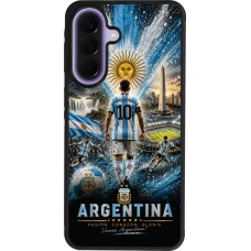 Samsung Galaxy A57 5G Case Hülle - Silikon schwarz Fussball Argentinien splash 2026