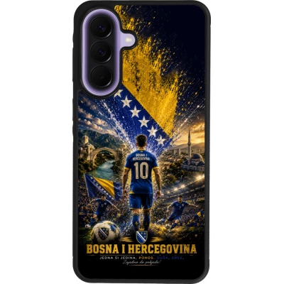 Coque Samsung Galaxy A57 5G - Silicone rigide noir Football Bosnie-Herzégovine splash 2026