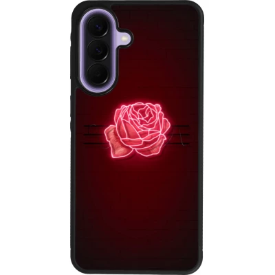 Coque Samsung Galaxy A57 5G - Silicone rigide noir Spring 23 neon rose