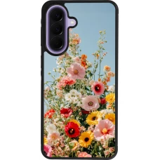 Samsung Galaxy A57 5G Case Hülle - Silikon schwarz Spring flowers Spring 2026