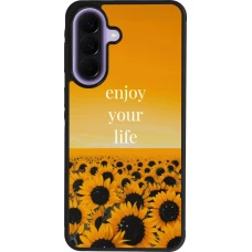 Coque Samsung Galaxy A57 5G - Silicone rigide noir Summer 2026 Enjoy your life