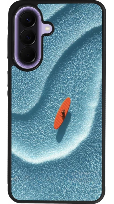 Samsung Galaxy A57 5G Case Hülle - Silikon schwarz Orange surf Summer 2026