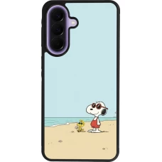 Samsung Galaxy A57 5G Case Hülle - Silikon schwarz Snoopy on the beach Summer 2026