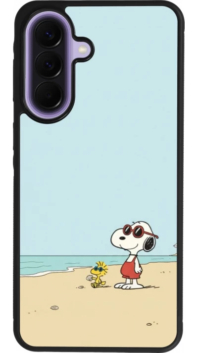 Samsung Galaxy A57 5G Case Hülle - Silikon schwarz Snoopy on the beach Summer 2026