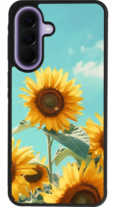 Samsung Galaxy A57 5G Case Hülle - Silikon schwarz Sunflowers Summer 2026