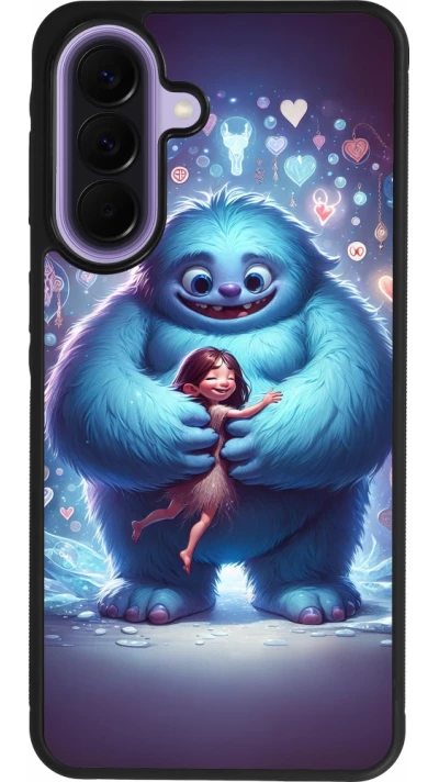 Samsung Galaxy A57 5G Case Hülle - Silikon schwarz Valentin 2024 Flauschige Liebe