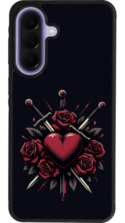 Samsung Galaxy A57 5G Case Hülle - Silikon schwarz Valentine 2024 gothic love