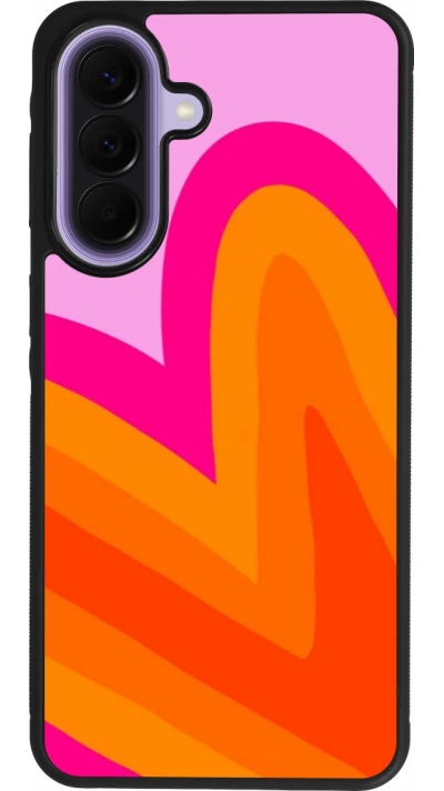 Samsung Galaxy A57 5G Case Hülle - Silikon schwarz Valentine 2024 heart gradient