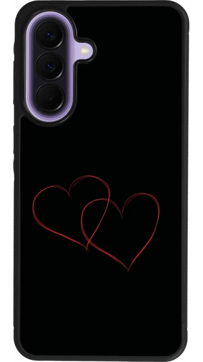 Samsung Galaxy A57 5G Case Hülle - Silikon schwarz Valentine 2023 attached heart