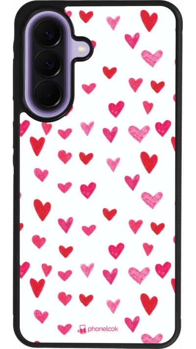 Samsung Galaxy A57 5G Case Hülle - Silikon schwarz Valentine 2022 Many pink hearts