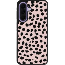 Samsung Galaxy A57 5G Case Hülle - Silikon schwarz Wild Leopard Pink