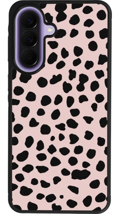 Samsung Galaxy A57 5G Case Hülle - Silikon schwarz Wild Leopard Pink