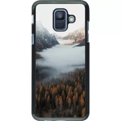 Samsung Galaxy A6 Case Hülle - Autumn 22 forest lanscape