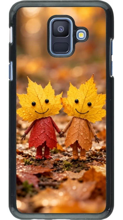 Coque Samsung Galaxy A6 - Autumn 26 Couple of leaves