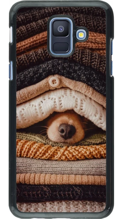 Coque Samsung Galaxy A6 - Autumn 26 Dog under the covers