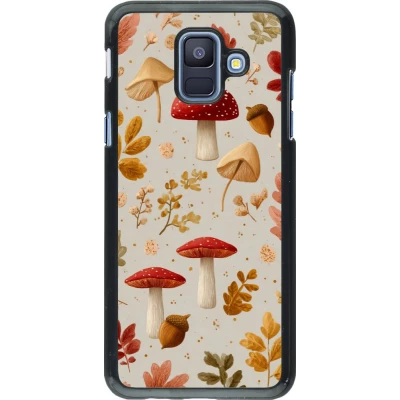 Samsung Galaxy A6 Case Hülle - Autumn 26 Mushrooms and leaves