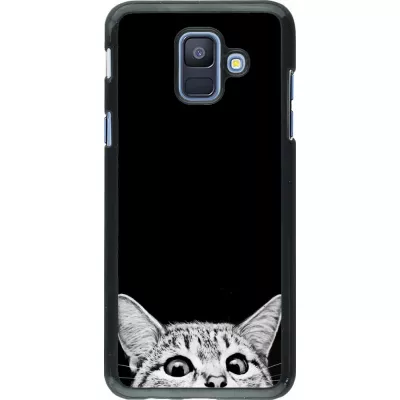 Coque Samsung Galaxy A6 - Cat Looking Up Black