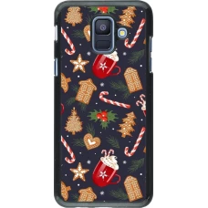 Samsung Galaxy A6 Case Hülle - Christmas 25 Pattern Gingerbread House