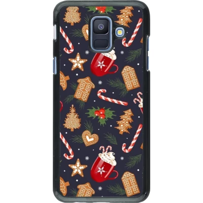 Samsung Galaxy A6 Case Hülle - Christmas 25 Pattern Gingerbread House