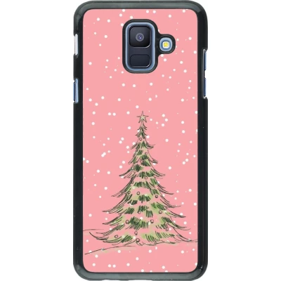 Samsung Galaxy A6 Case Hülle - Christmas 25 Pink Tree