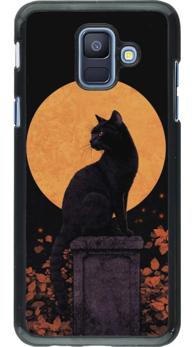 Coque Samsung Galaxy A6 - Halloween 2026 Cat Art Nouveau