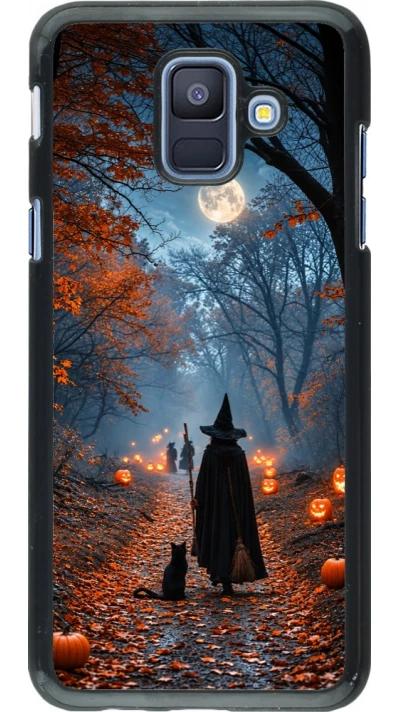 Coque Samsung Galaxy A6 - Halloween 2026 Witch with a cat