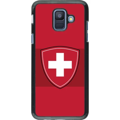 Samsung Galaxy A6 Case Hülle - Hockey World Championship Ecusson Suisse