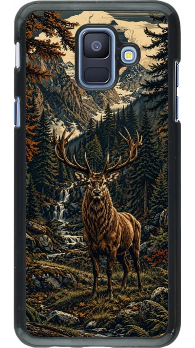 Coque Samsung Galaxy A6 - Linocut Cerf