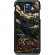 Coque Samsung Galaxy A6 - Linocut Grand Corbeau