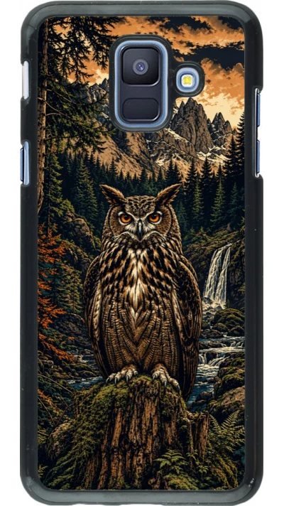 Coque Samsung Galaxy A6 - Linocut Grand-Duc