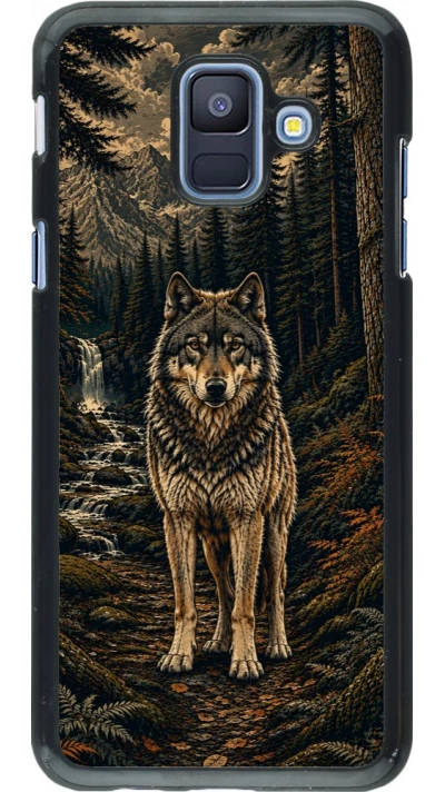 Coque Samsung Galaxy A6 - Linocut Loup