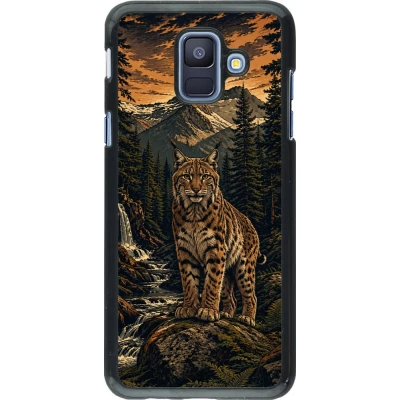 Coque Samsung Galaxy A6 - Linocut Lynx