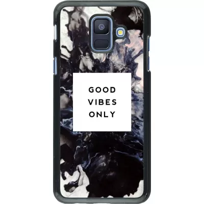 Hülle Samsung Galaxy A6 - Marble Good Vibes Only