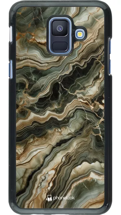 Samsung Galaxy A6 Case Hülle - Oliv Marmor
