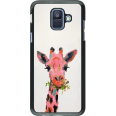 Samsung Galaxy A6 Case Hülle - Pink Girafe Paint