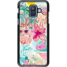 Samsung Galaxy A6 Case Hülle - Preppy Collage Aloha