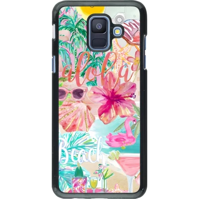 Samsung Galaxy A6 Case Hülle - Preppy Collage Aloha