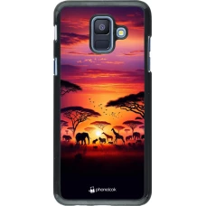 Samsung Galaxy A6 Case Hülle - Safari Sonnenuntergang Wildtiere