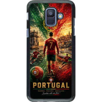 Samsung Galaxy A6 Case Hülle - Fussball Portugal splash 2026
