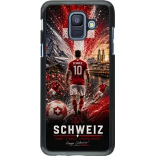 Samsung Galaxy A6 Case Hülle - Fussball Schweiz splash 2026
